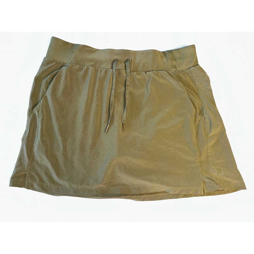 All in Motion Womens Olive Green Stretch Woven Skort Medium Active Golf Tennis
